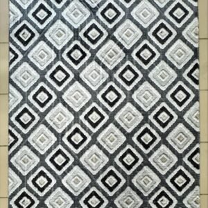 Tapis lavable en machine,Modèle 3D,Motifs Élégants et Classiques